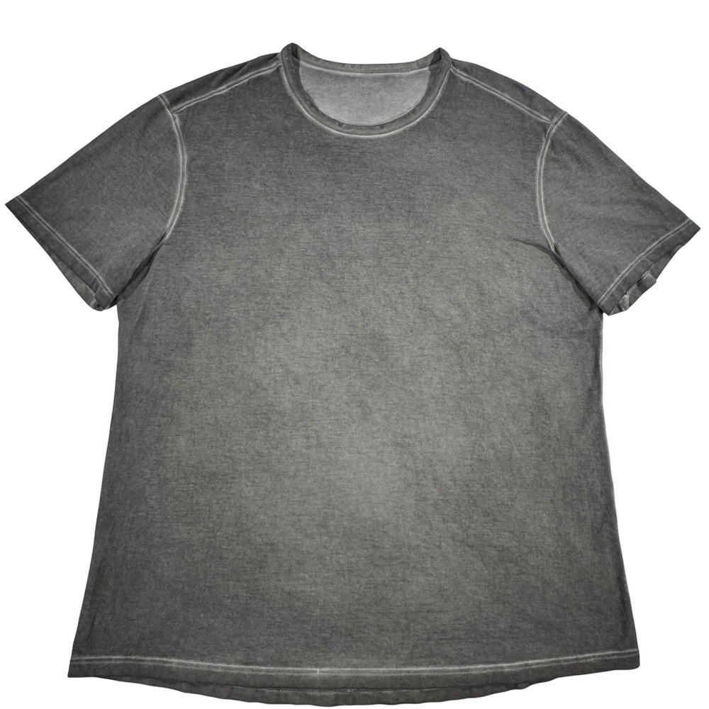 Lululemon Fundamental T-Shirt Grey Acid Wash Short Sleeve Crewneck Men's XL